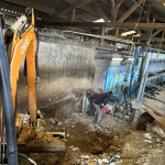 Agrandissement d’une salle de traite dans un bâtiment agricole réalisé par BF Maçonnerie